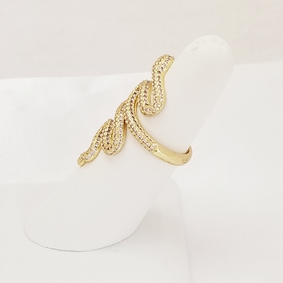 Snake Stackable Ring. 14K Gold Plated. New - Picture 5 of 8
